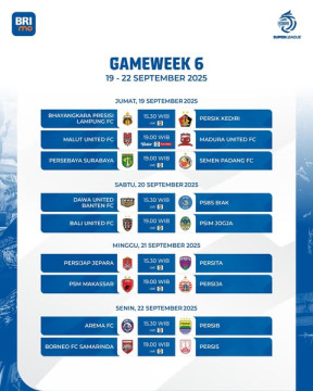 Jadwal pekan 5 Liga 1 2025. (instagram)